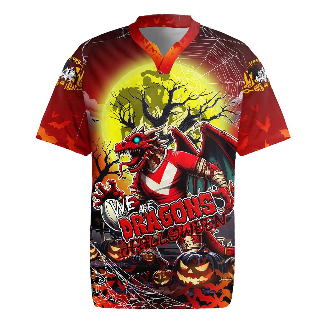 We Are Dragons Halloween Rugby Jersey Pumpkin Scary Spooky Season - Aussie Hoodie