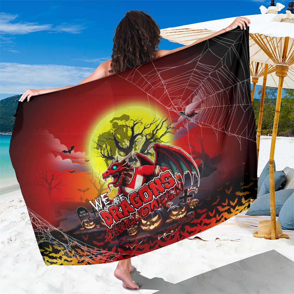 We Are Dragons Halloween Sarong Pumpkin Scary Spooky Season - Aussie Hoodie