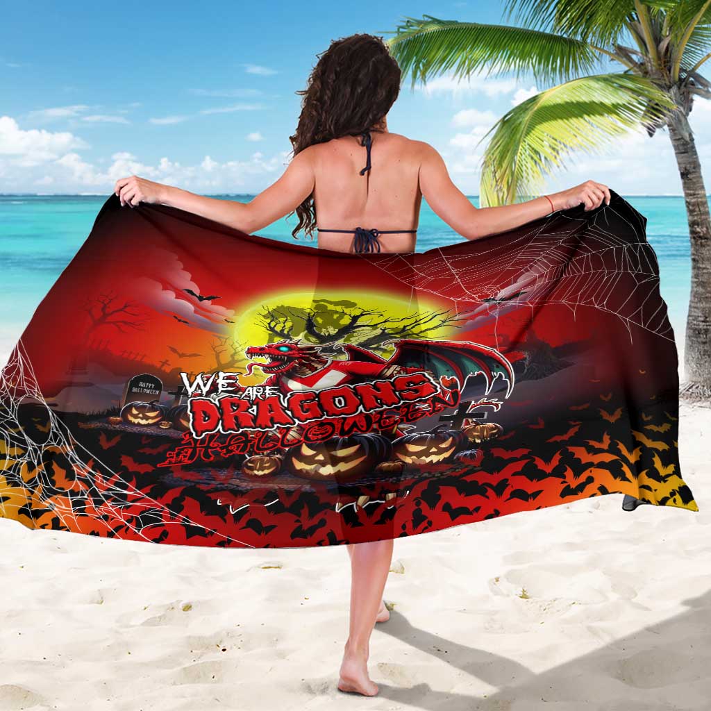 We Are Dragons Halloween Sarong Pumpkin Scary Spooky Season - Aussie Hoodie