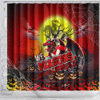 We Are Dragons Halloween Shower Curtain Pumpkin Scary Spooky Season - Aussie Hoodie