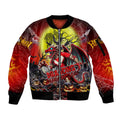 We Are Dragons Halloween Sleeve Zip Bomber Jacket Pumpkin Scary Spooky Season - Aussie Hoodie