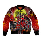 We Are Dragons Halloween Sleeve Zip Bomber Jacket Pumpkin Scary Spooky Season - Aussie Hoodie