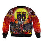 We Are Dragons Halloween Sleeve Zip Bomber Jacket Pumpkin Scary Spooky Season - Aussie Hoodie