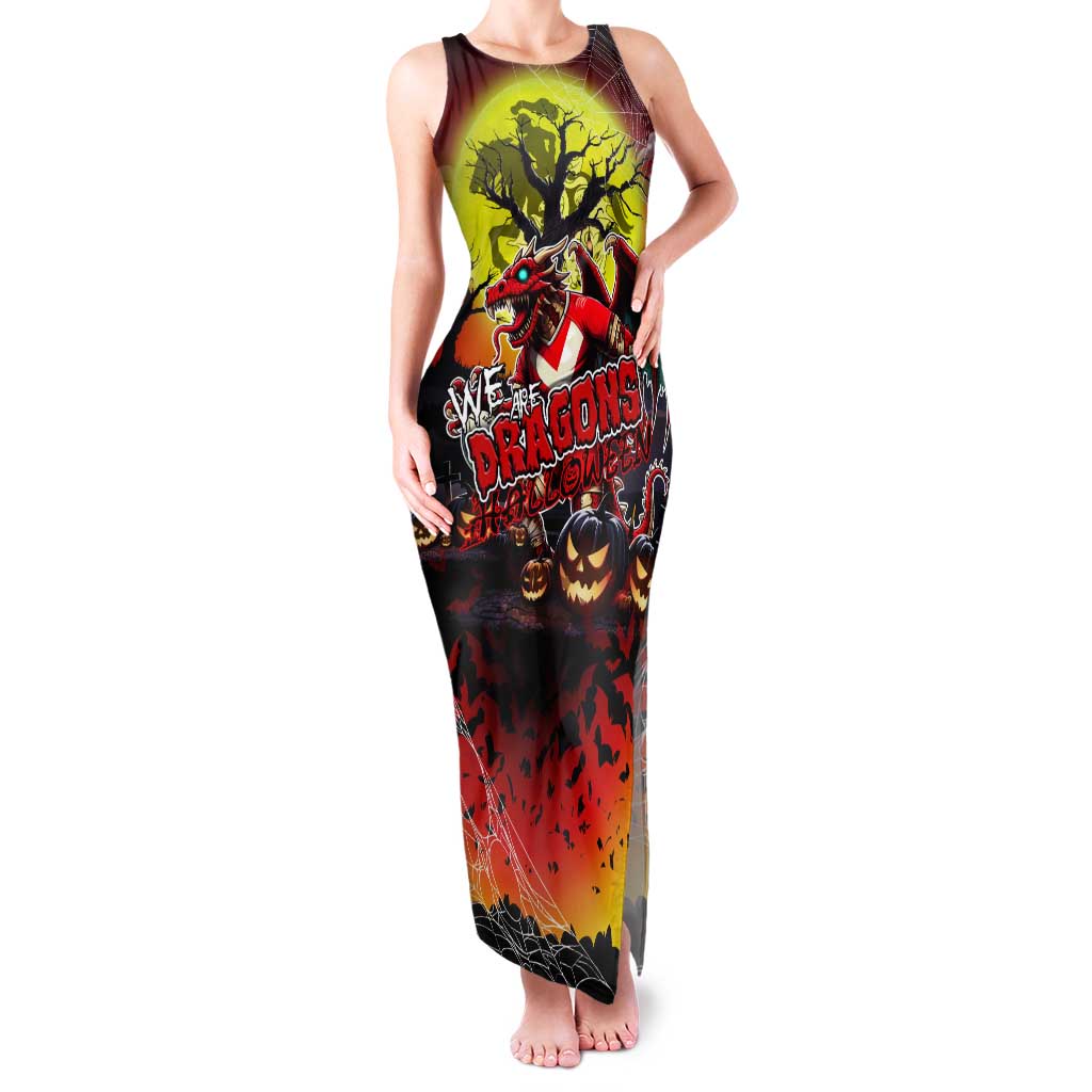 We Are Dragons Halloween Tank Maxi Dress Pumpkin Scary Spooky Season - Aussie Hoodie