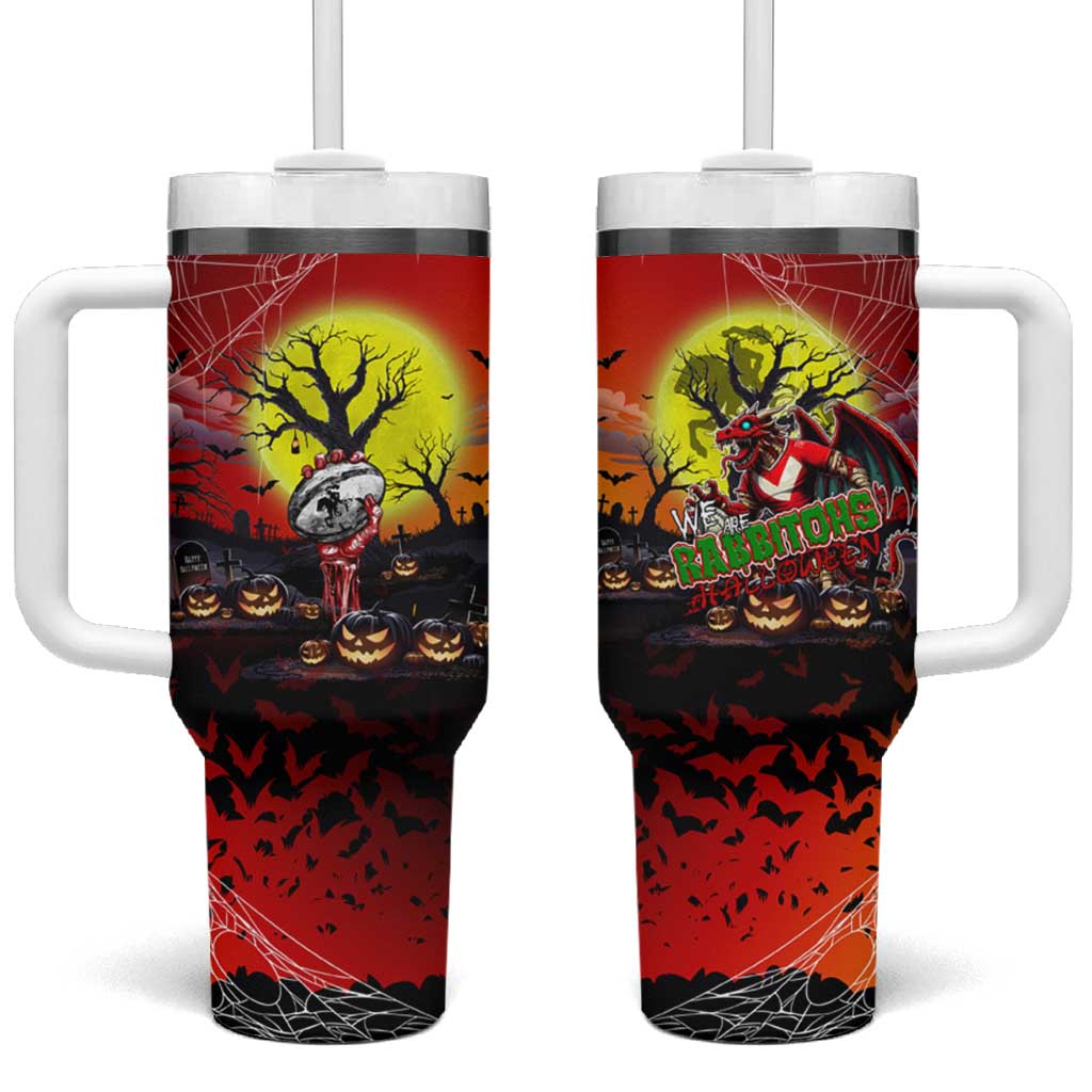 We Are Dragons Halloween Tumbler With Handle Pumpkin Scary Spooky Season - Aussie Hoodie