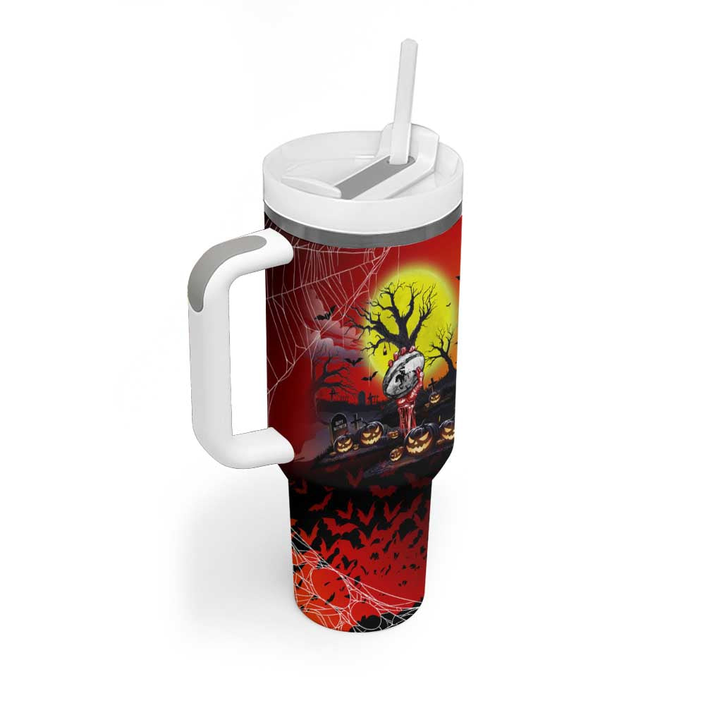 We Are Dragons Halloween Tumbler With Handle Pumpkin Scary Spooky Season - Aussie Hoodie