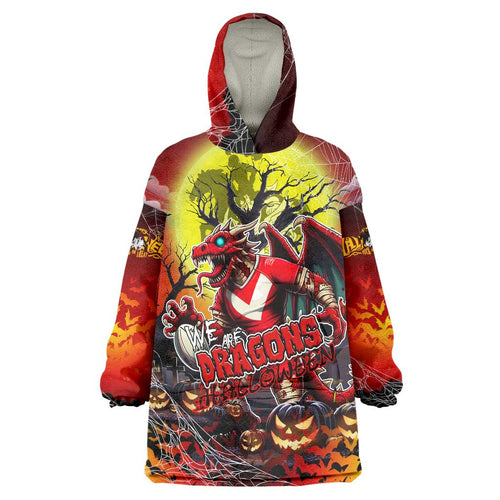 We Are Dragons Halloween Wearable Blanket Hoodie Pumpkin Scary Spooky Season - Aussie Hoodie