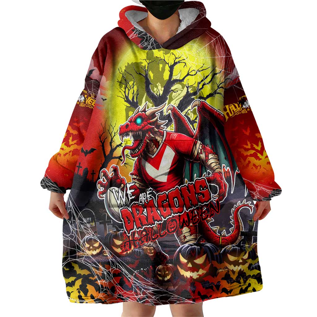 We Are Dragons Halloween Wearable Blanket Hoodie Pumpkin Scary Spooky Season - Aussie Hoodie