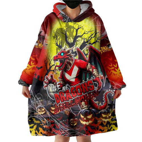 We Are Dragons Halloween Wearable Blanket Hoodie Pumpkin Scary Spooky Season - Aussie Hoodie