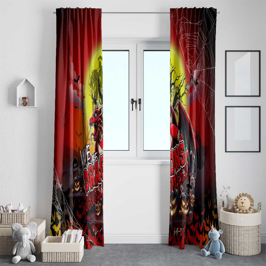 We Are Dragons Halloween Window Curtain Pumpkin Scary Spooky Season - Aussie Hoodie