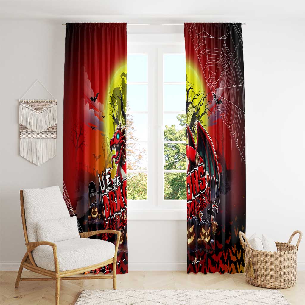 We Are Dragons Halloween Window Curtain Pumpkin Scary Spooky Season - Aussie Hoodie