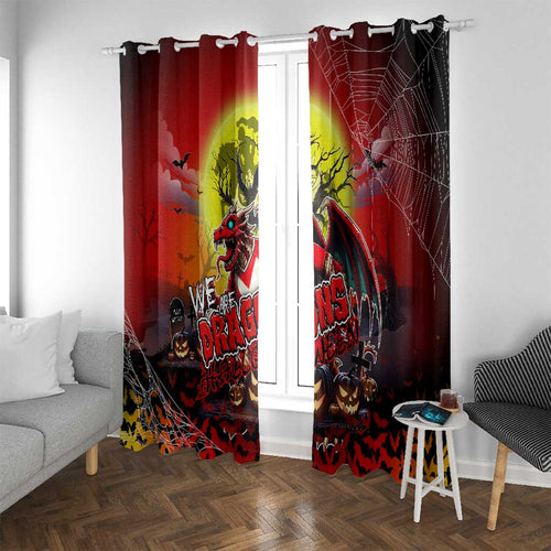 We Are Dragons Halloween Window Curtain Pumpkin Scary Spooky Season - Aussie Hoodie