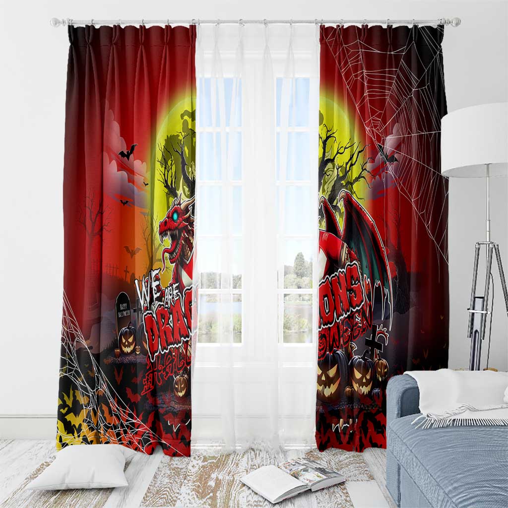 We Are Dragons Halloween Window Curtain Pumpkin Scary Spooky Season - Aussie Hoodie