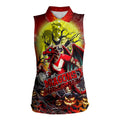 We Are Dragons Halloween Women Sleeveless Polo Shirt Pumpkin Scary Spooky Season - Aussie Hoodie