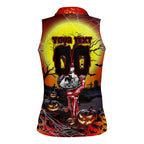 We Are Dragons Halloween Women Sleeveless Polo Shirt Pumpkin Scary Spooky Season - Aussie Hoodie