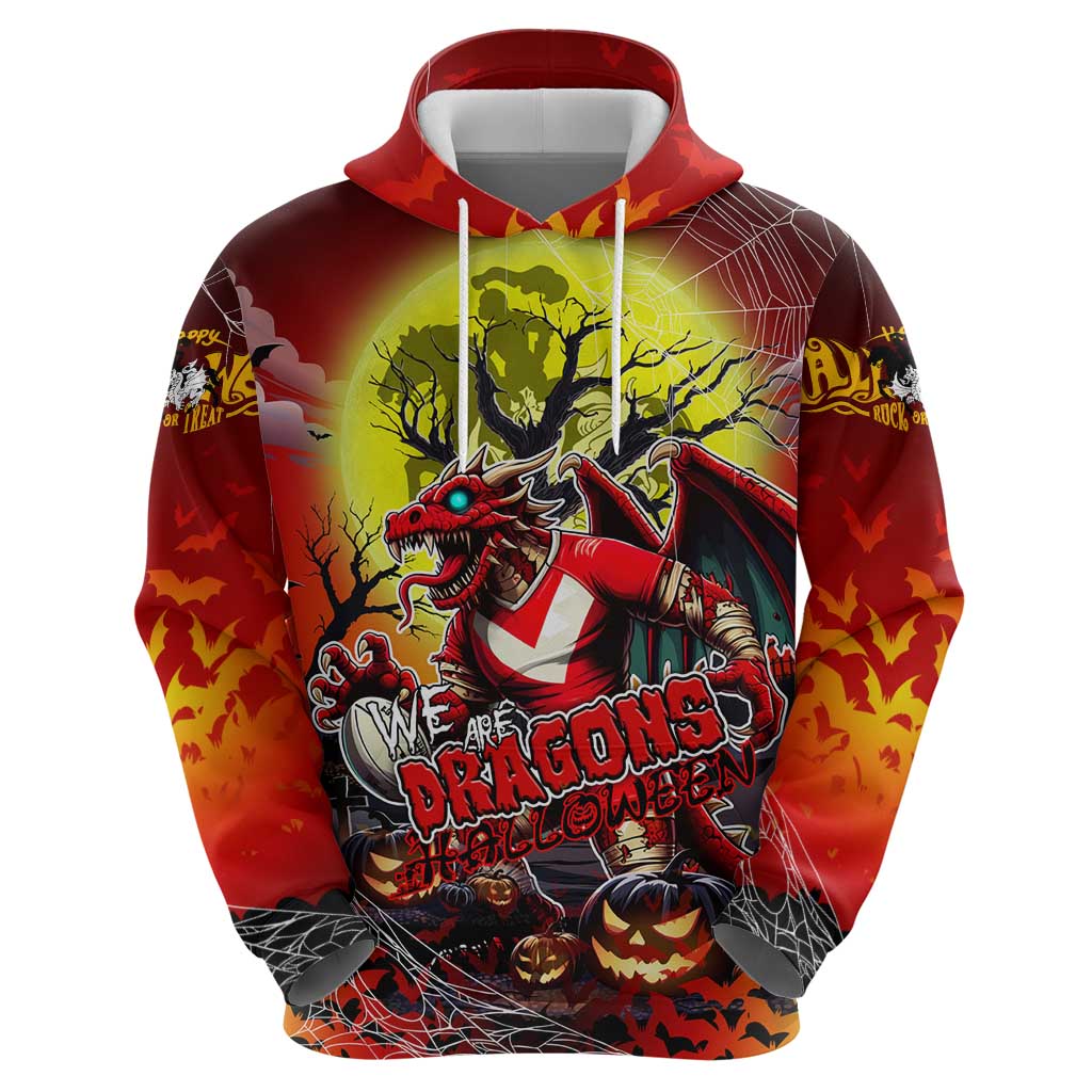 We Are Dragons Halloween Zip Hoodie Pumpkin Scary Spooky Season - Aussie Hoodie
