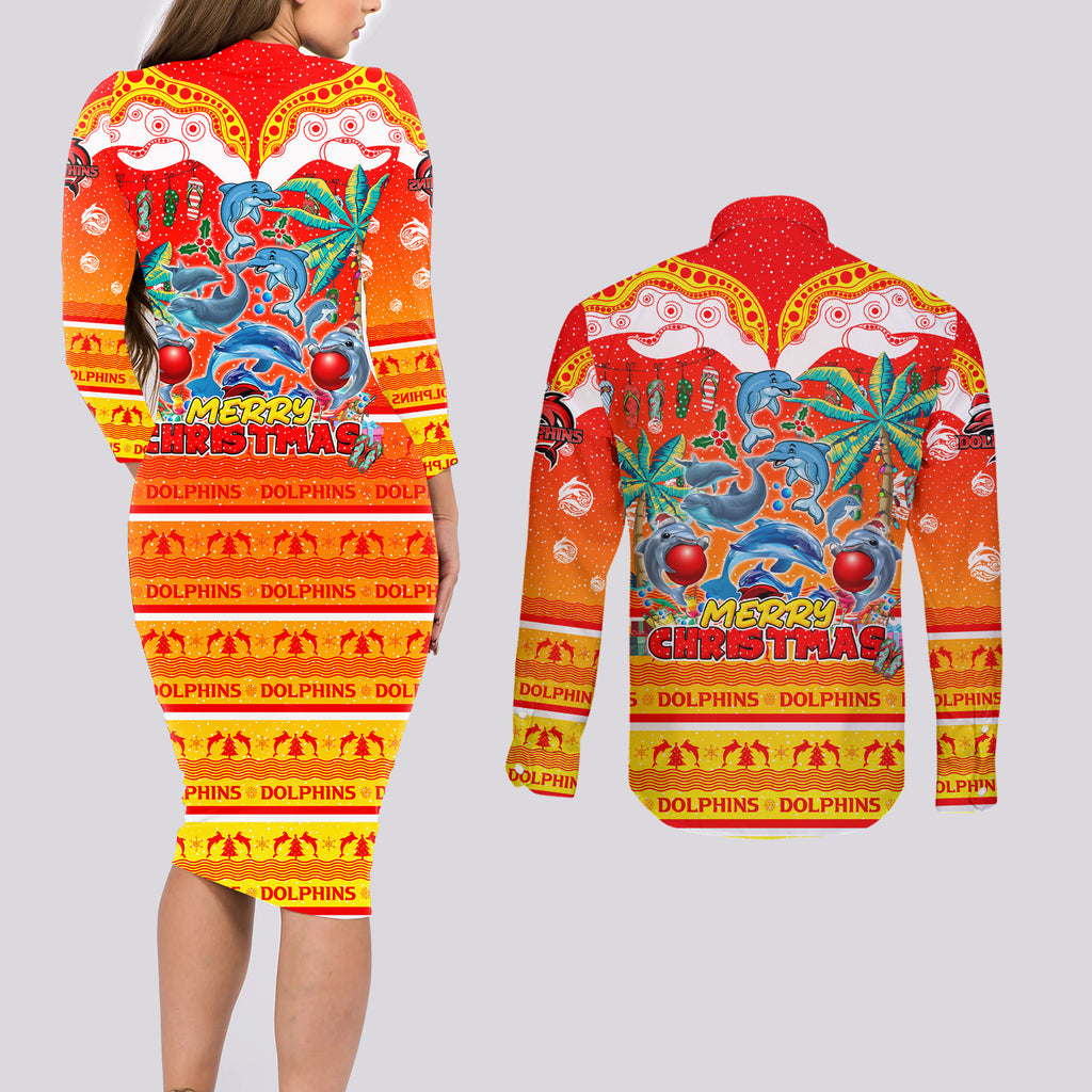 dolphins-christmas-couples-matching-long-sleeve-bodycon-dress-and-long-sleeve-button-shirt-merry-xmas-nrl-australia-rugby