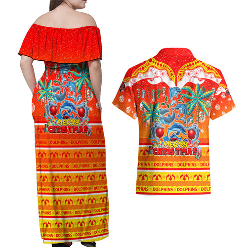 dolphins-christmas-couples-matching-off-shoulder-maxi-dress-and-hawaiian-shirt-merry-xmas-nrl-australia-rugby