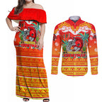dolphins-christmas-couples-matching-off-shoulder-maxi-dress-and-long-sleeve-button-shirt-merry-xmas-nrl-australia-rugby