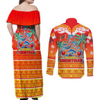 dolphins-christmas-couples-matching-off-shoulder-maxi-dress-and-long-sleeve-button-shirt-merry-xmas-nrl-australia-rugby