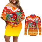 dolphins-christmas-couples-matching-off-shoulder-short-dress-and-long-sleeve-button-shirt-merry-xmas-nrl-australia-rugby