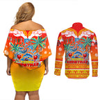 dolphins-christmas-couples-matching-off-shoulder-short-dress-and-long-sleeve-button-shirt-merry-xmas-nrl-australia-rugby