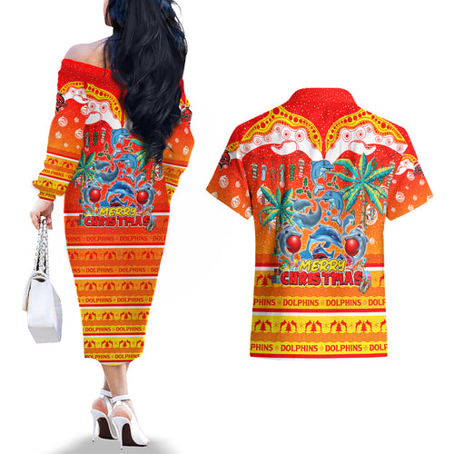 dolphins-christmas-couples-matching-off-the-shoulder-long-sleeve-dress-and-hawaiian-shirt-merry-xmas-nrl-australia-rugby