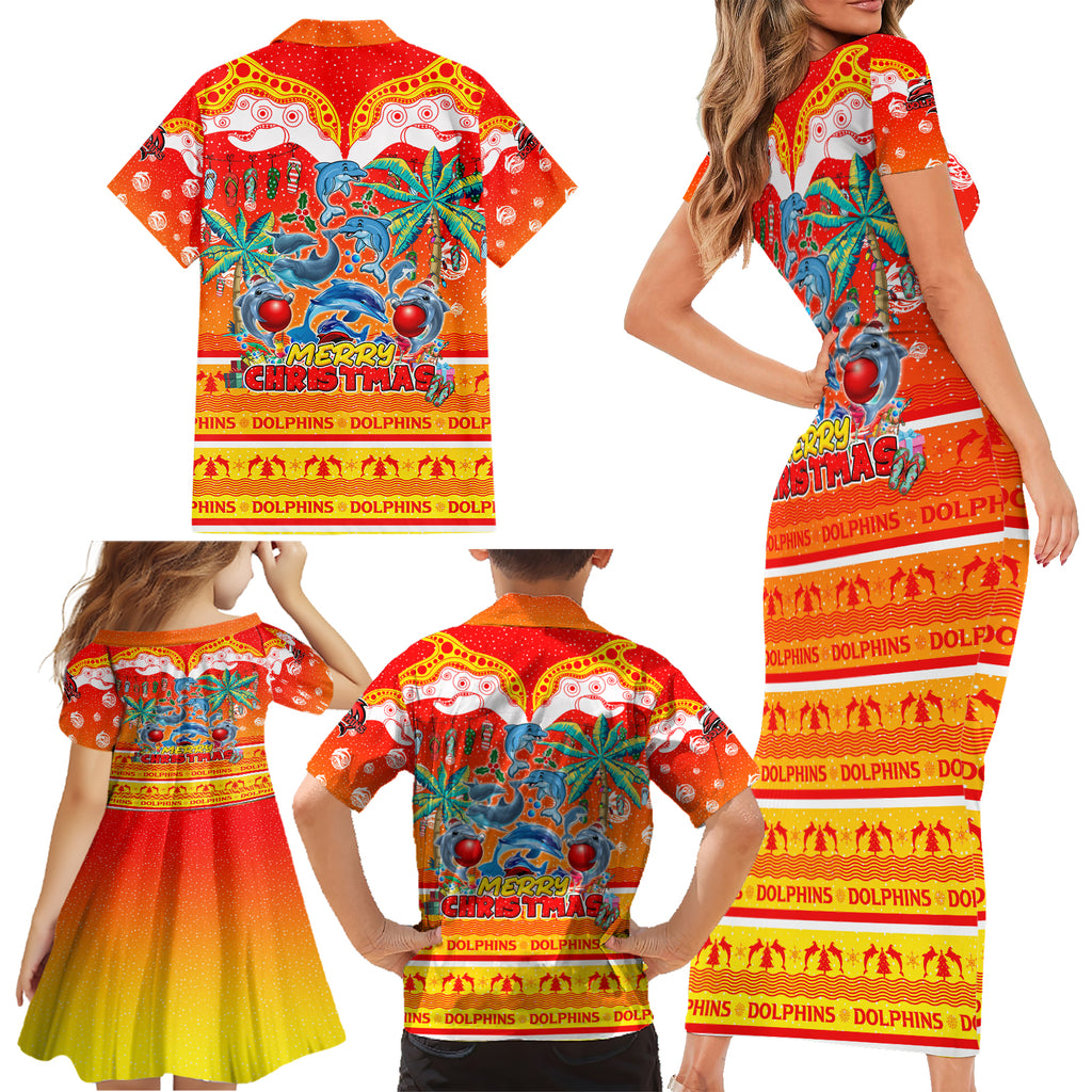 dolphins-christmas-family-matching-short-sleeve-bodycon-dress-and-hawaiian-shirt-merry-xmas-nrl-australia-rugby