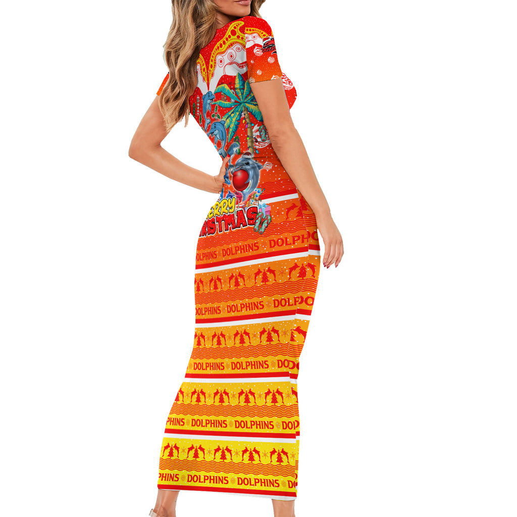 dolphins-christmas-family-matching-short-sleeve-bodycon-dress-and-hawaiian-shirt-merry-xmas-nrl-australia-rugby