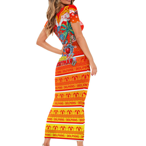 dolphins-christmas-family-matching-short-sleeve-bodycon-dress-and-hawaiian-shirt-merry-xmas-nrl-australia-rugby