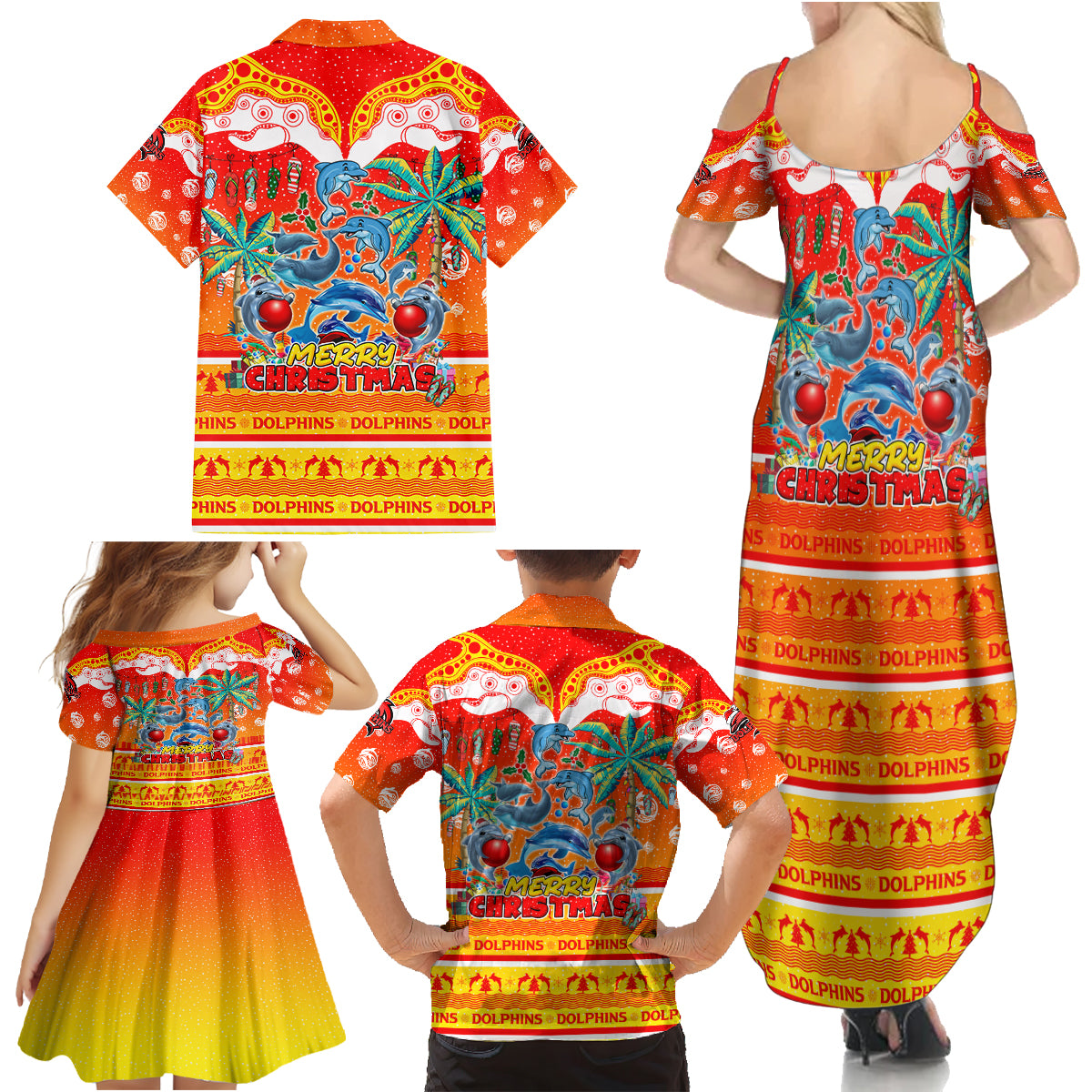 dolphins-christmas-family-matching-summer-maxi-dress-and-hawaiian-shirt-merry-xmas-nrl-australia-rugby