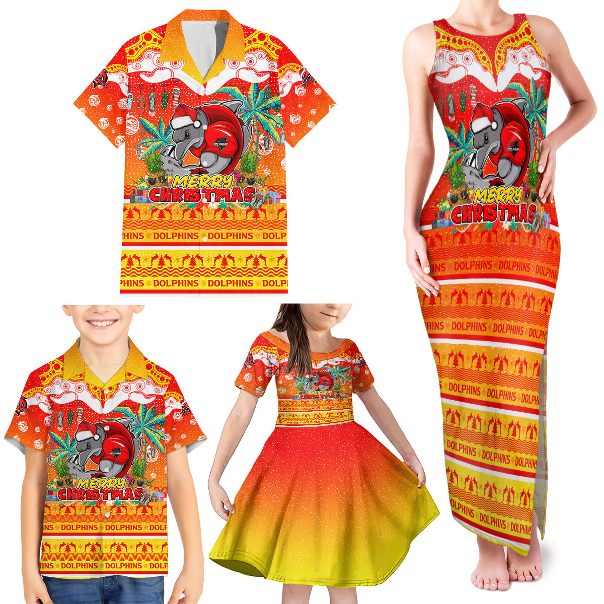 dolphins-christmas-family-matching-tank-maxi-dress-and-hawaiian-shirt-merry-xmas-nrl-australia-rugby