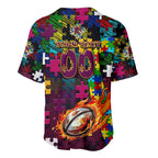 Broncos Autism Awareness Baseball Jersey Puzzle Flames Rugby Ball