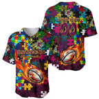Broncos Autism Awareness Baseball Jersey Puzzle Flames Rugby Ball
