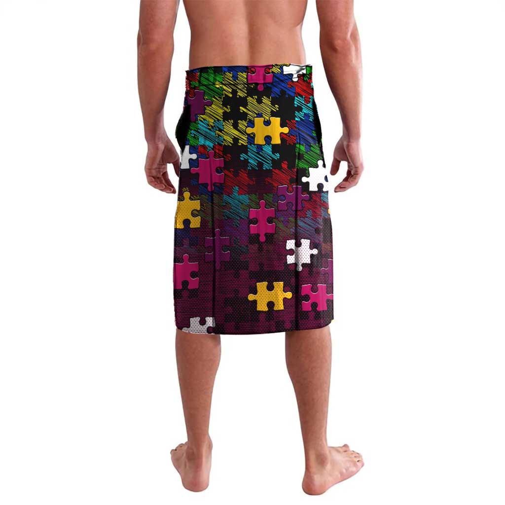Broncos Autism Awareness Lavalava Puzzle Flames Rugby Ball