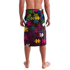 Broncos Autism Awareness Lavalava Puzzle Flames Rugby Ball