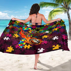 Broncos Autism Awareness Sarong Puzzle Flames Rugby Ball