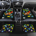 Raiders Autism Awareness Car Mats Puzzle Flames Rugby Ball