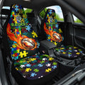 Raiders Autism Awareness Car Seat Cover Puzzle Flames Rugby Ball