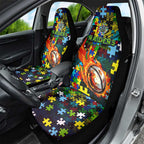 Raiders Autism Awareness Car Seat Cover Puzzle Flames Rugby Ball