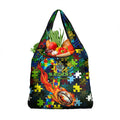 Raiders Autism Awareness Grocery Bag Puzzle Flames Rugby Ball