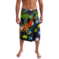 Raiders Autism Awareness Lavalava Puzzle Flames Rugby Ball