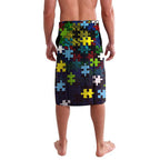 Raiders Autism Awareness Lavalava Puzzle Flames Rugby Ball