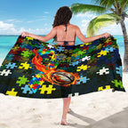 Raiders Autism Awareness Sarong Puzzle Flames Rugby Ball