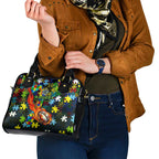 Raiders Autism Awareness Shoulder Handbag Puzzle Flames Rugby Ball