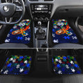 Bulldogs Autism Awareness Car Mats Puzzle Flames Rugby Ball