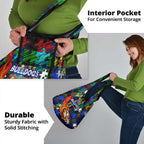 Bulldogs Autism Awareness Grocery Bag Puzzle Flames Rugby Ball