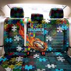 Sharks Autism Awareness Back Car Seat Cover Puzzle Flames Rugby Ball
