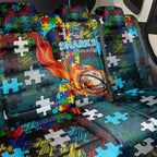 Sharks Autism Awareness Back Car Seat Cover Puzzle Flames Rugby Ball