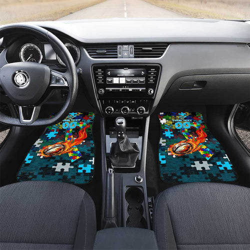 Sharks Autism Awareness Car Mats Puzzle Flames Rugby Ball